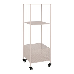 Carucior metalic mobil Torres, Bej, 35x35x100 cm - Img 5