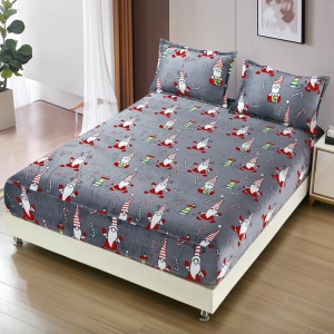 Cearsaf de pat Cocolino cu elastic si 2 fete de perna Merry V11 180x200cm