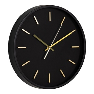 Ceas de perete Kensington, Negru, 4.5x35x35 cm - Img 2