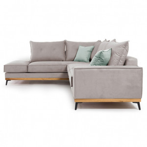 Coltar Dreapta Luxury II Elephant - Ciel - Negru 290x235x90 cm - Img 4