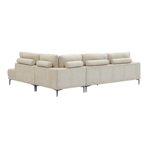 Coltar dreapta Maliva, Bej, 280x210x100 cm - Img 6
