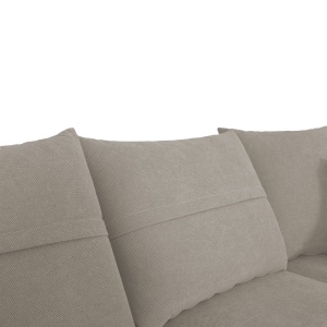 Coltar dreapta Montana tesatura gri deschis cu perne gri 275x215x93 cm - Img 3