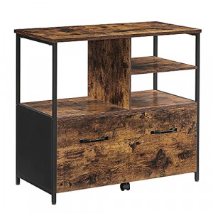 Comoda birou, Vasagle, Negru , 82x40x75 cm - Img 2