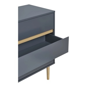 Comoda Bisley, Gri inchis, 40x80x80 cm - Img 2