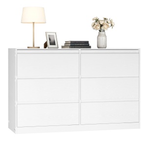 Comoda cu sertare, Kailyn, Vasagle, Alb, 119.4x40x75 cm - Img 5