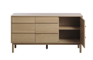 Comoda PONZA, Stejar deschis, 43x75x104 cm - Img 2
