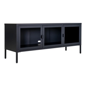 Comoda TV Brisbane, Negru, 40x130x55 cm - Img 2