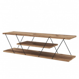 Comoda TV Canaz Negru-Walnut - Img 4
