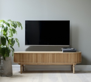 Comoda TV CARNO, Stejar deschis, 45x48x160 cm - Img 3