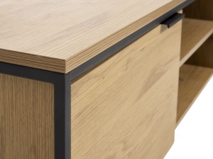 Comoda TV CESURA, Stejar deschis, 45x55x155 cm - Img 3