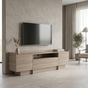 Comoda TV, Derden, Stejar, 197x38x58 cm