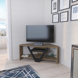 Comoda TV Karin - Walnut, Negru - Img 3
