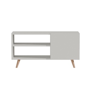 Comoda TV Orianne melamina alb-natural 90x32x46 cm - Img 3