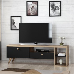 Comoda TV Parion Negru-Oak - Img 2