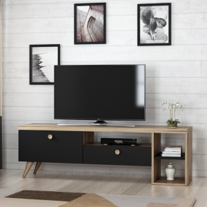 Comoda TV Parion Negru-Oak - Img 2