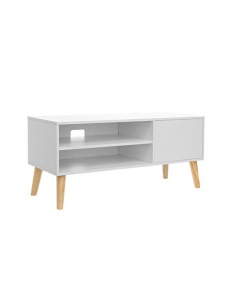 Comoda TV, Vasagle, LTV09WT, Alb, 110 x 40 x 49 cm