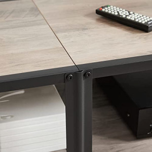 Comoda TV, Vasagle, Negru-Ivoar, 160x39x52 cm - Img 6