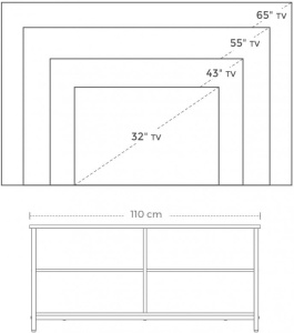 Comoda Vasagle, 110x40x50cm - Img 5