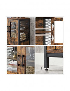 Consola depozitare, Vasagle, Maro Rustic, LSC260B01, 30 x 60 x 108 cm - Img 4