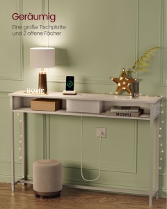 Consola Vasagle Alb 120x25x81.1 cm - Img 4