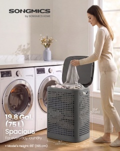 Cos de rufe Dennys Gri 42.5x33x57 cm - Img 2