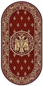 Covor biserica Oval, Lotos, Rosu, 150x230 cm, Delta 15032 210