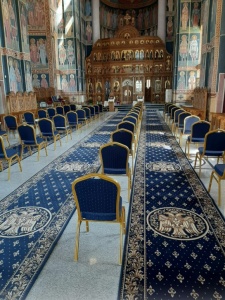 Covor biserica Traversa, Lotos, Albastru, 150x200 cm, Delta 15032 810 - Img 2