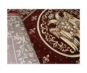 Covor biserica Traversa, Lotos, Rosu, 60x1600 cm, Delta Model Bisericesc - Img 3