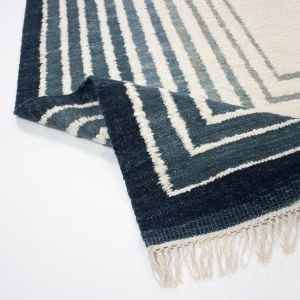 Covor Boucle Wool Frame Albastru 140x200 cm - Img 2