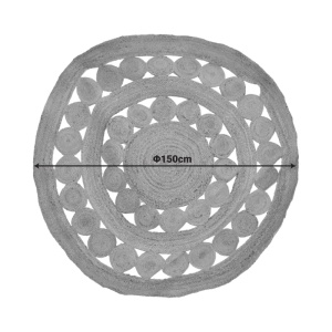 Covor forma rotunda, Venia, Pako, Natural 150x150x0 cm - Img 2