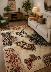 Covor, Lotos, Bej, 150x230 cm, Delta Fluturi 1607