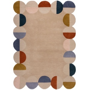 Covor Mia Scallop Frame Caramiziu, Natural 120x170 cm, Flair Rugs - Img 2