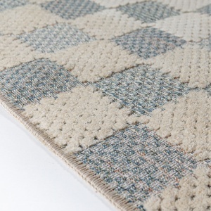 Covor Muted Checkerboard Albastru 194x290 cm - Img 6