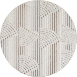 Covor rotund Helix V2 Crem 160x160 cm - Img 2