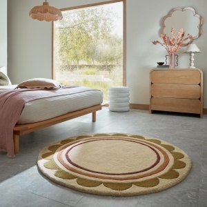 Covor rotund Lois Natural 120x120 cm