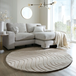 Covor rotund Mesmerise Bej 160x160 cm, Flair Rugs