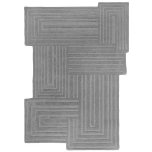 Covor Zen Rectangles Natural inchis 200x290 cm, Flair Rugs - Img 2