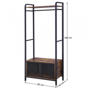 Cuier, Vasagle, Maro-Negru, 80x40x180 cm - Img 7