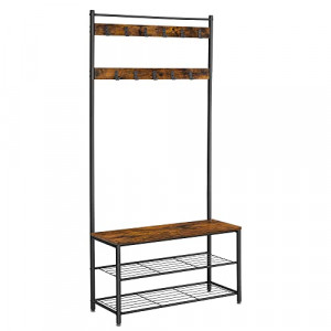 Cuier, Vasagle, Negru , 85x32x175 cm - Img 2