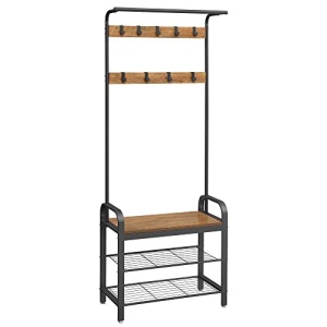 Cuier, Vasagle, Negru-Maro, 183x72x33.7 cm - Img 2