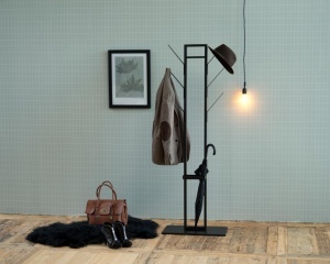 Cuier Vinson, Negru, 165x56x28 cm