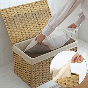 Cutie de depozitare, Songmics, Galben, 55.5x34.0x34.0 cm - Img 4
