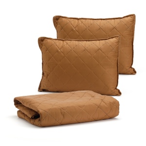 Cuvertura dublu trafic 200x220 Sweet V6 Maro, 2 perne 50x70 cm