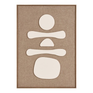 Decoratiune de perete Diva, Maro/Bej, 2.5x50x70 cm - Img 5