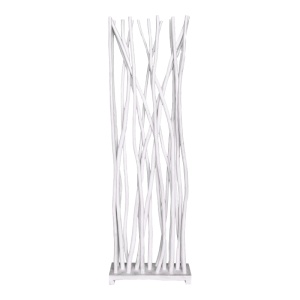 Decoratiune podea Jati, Alb pal, 20x60x190 cm - Img 3