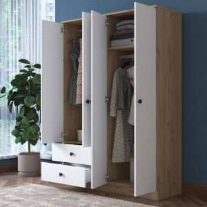 Dulap BA108-2067 Walnut-Alb - Img 5