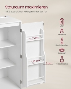 Dulap bucatarie microunde, Mateo, Alb, 90x40x90 cm - Img 4