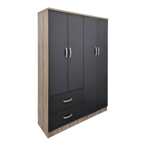 Dulap cu 2 sertare, Athos, Pako, Sonoma 120.5x42x181 cm - Img 2