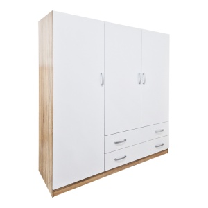 Dulap cu 2 usi, Alvia, Alb, 150x51x180 cm - Img 3
