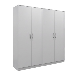 Dulap cu 4 usi, Athos I, V1, Alb, 160x42x180 cm - Img 2